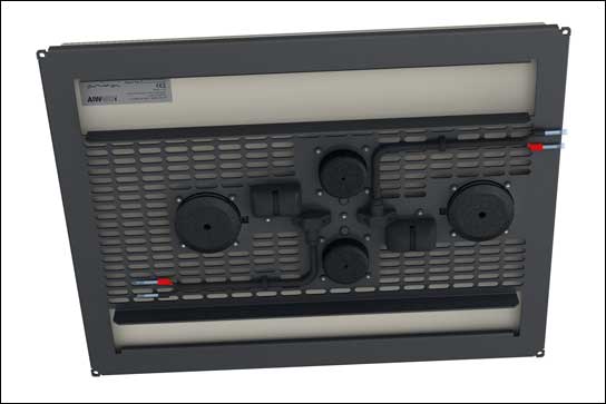 Der AIW450i von Amina liefert unsichtbar Stereo-Sound in kleinen Räumen.