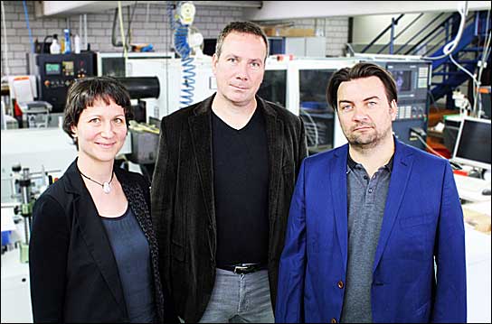 Zusammen arbeiten sie für Schoeps: Karin Fléing, Jörg Rader und Helmut Wittek.