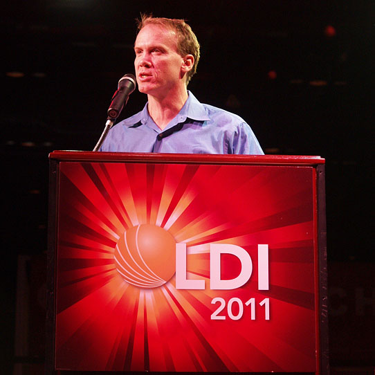 David Lincecum auf der LDI 2011 bei der Award-Vergabe auf DieReferenz.de