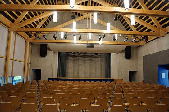 Der große Saal im Aurelium mit seiner flexiblen Bühne.