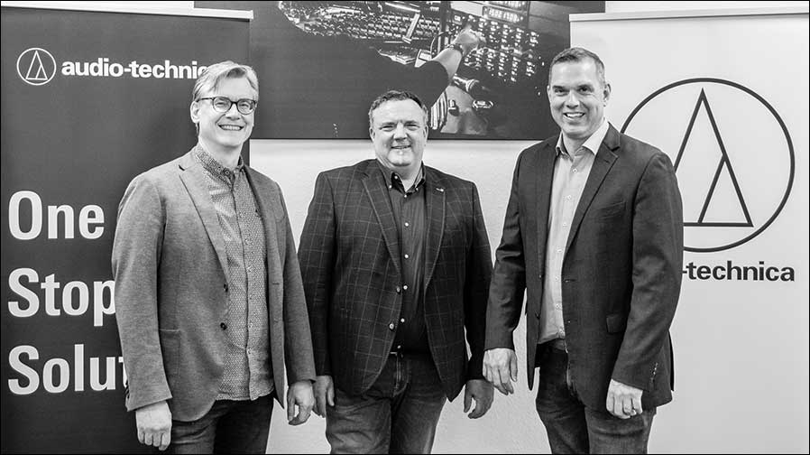 Das erweiterte Team bei Audio-Technica (von links): Matthias Exner, Harald Rüdiger und Jan Saueressig (Foto: Audio-Technica).