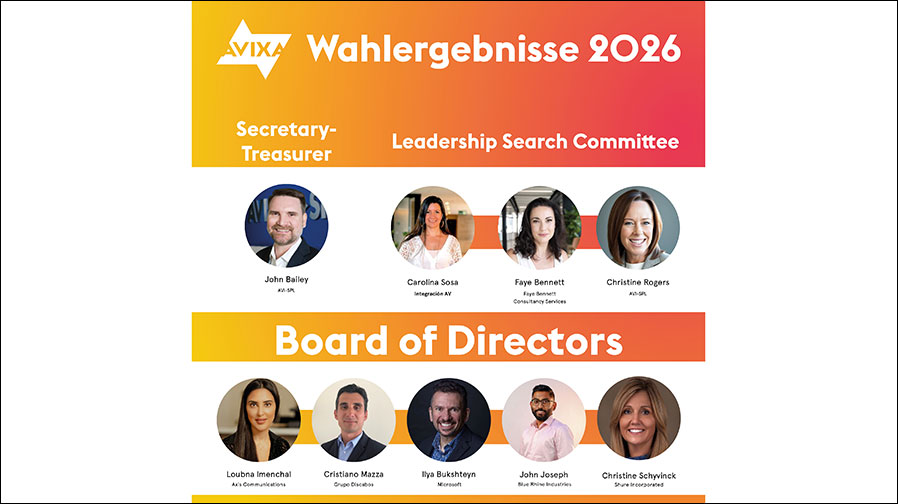 Mitglieder des Boards of Directors und des Leadership Search Commitee bei AVIXA (Grafik: AVIXA).
