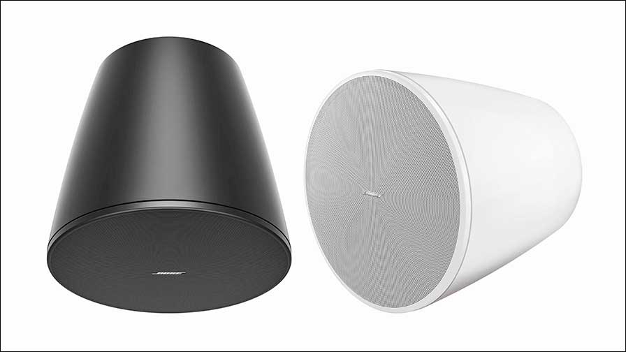 Die neuen DesignMax-Lautsprecher von Bose sind in Schwarz oder Weiß erhältlich und lackierbar.