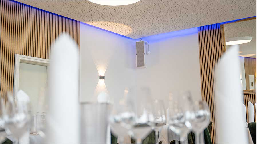 Penthouse des  Kölner Rudervereins, Rodenkirchener Partyservice (Fotos: dBTechnologies)