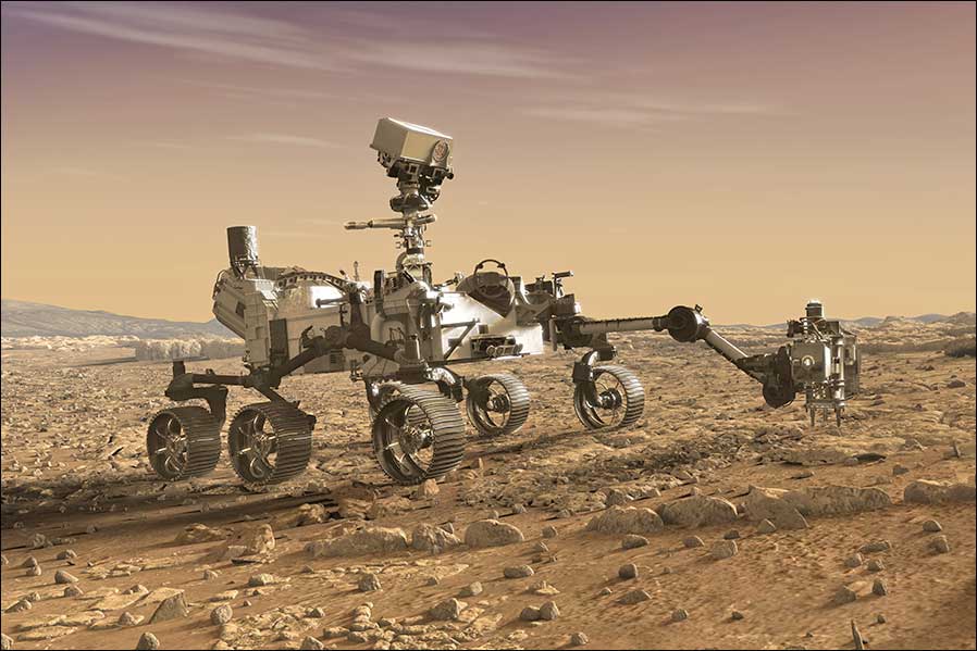 "Mars 2020"-Rover mit DPA-Mikrofonen