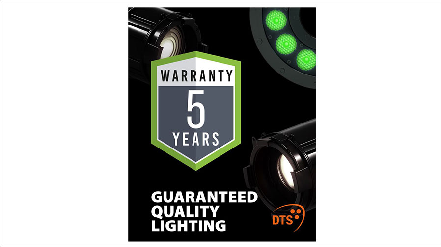 DTS Lighting erweitert Garantie auf 5 Jahre, so der Vertrieb Focon Showtechnic