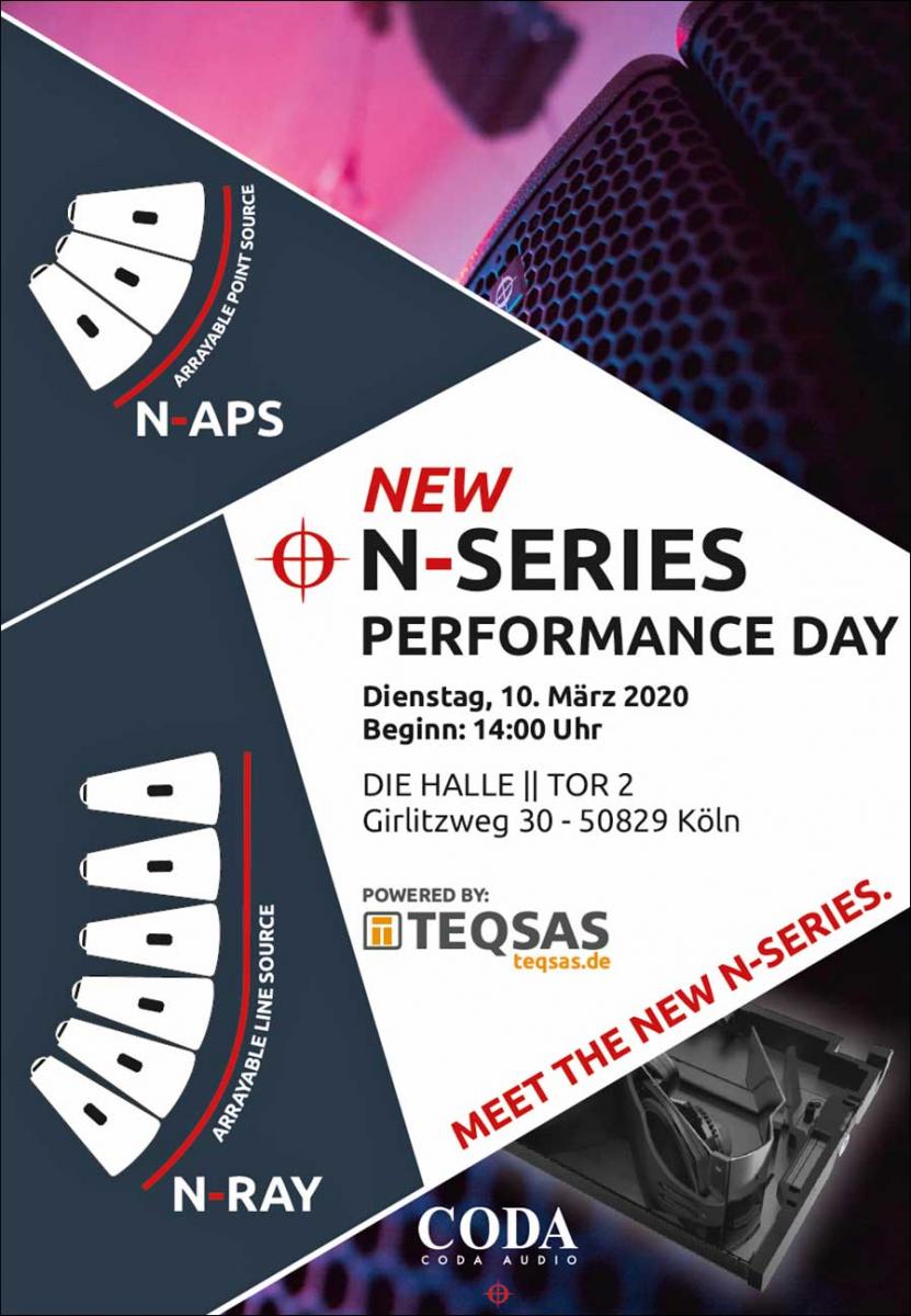 Pro-Audio-Revolution live: am 10.3.2020 beim "N-Series Performance Day" in Köln