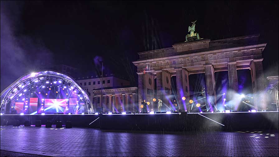 Die ZDF-Silverstershow unter Corona mit wetterfesten Movinglights von ELATION (Fotos: Oliver Walterscheid)