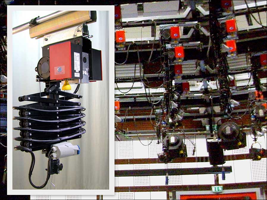 Panthographen von Systec beim ORF (Foto: Feiner Lichttechnik)