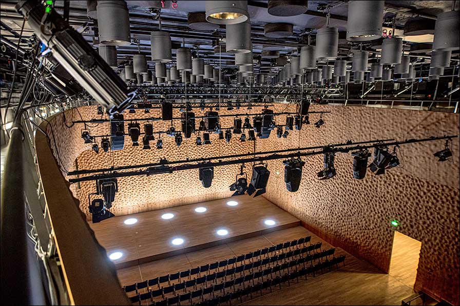 Vielseitig einsetzbar: die neuen Lampen von JB Lighting in der Elbphilharmonie