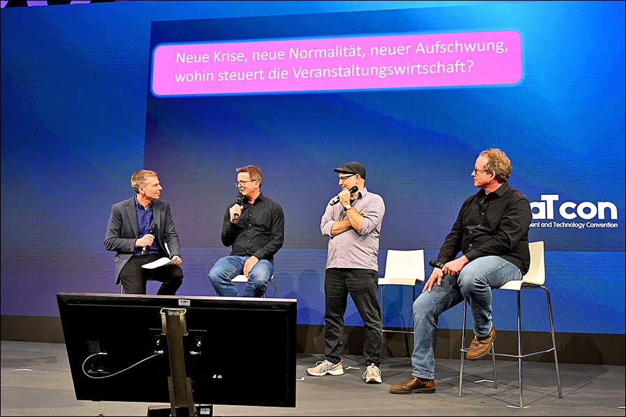 Jens Langner (links) mit Alexander Ostermaier, Marcel Fery und Frederic Bommart