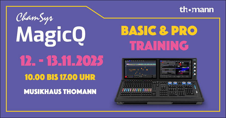 ChamSys Magic-Q Training bei Thomann (Grafik: Thomann)