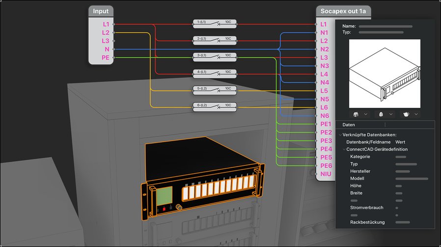 Verbesserte Verkabelungs-Workflows mit Vectorworks 2027 (© Vectorworks)