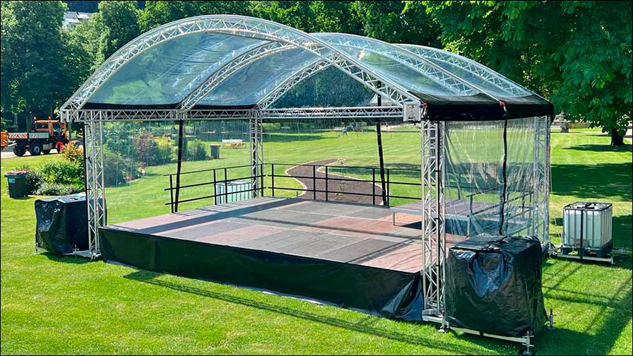 Rundbogenbühne von Global Truss mit Eventservice Bülow