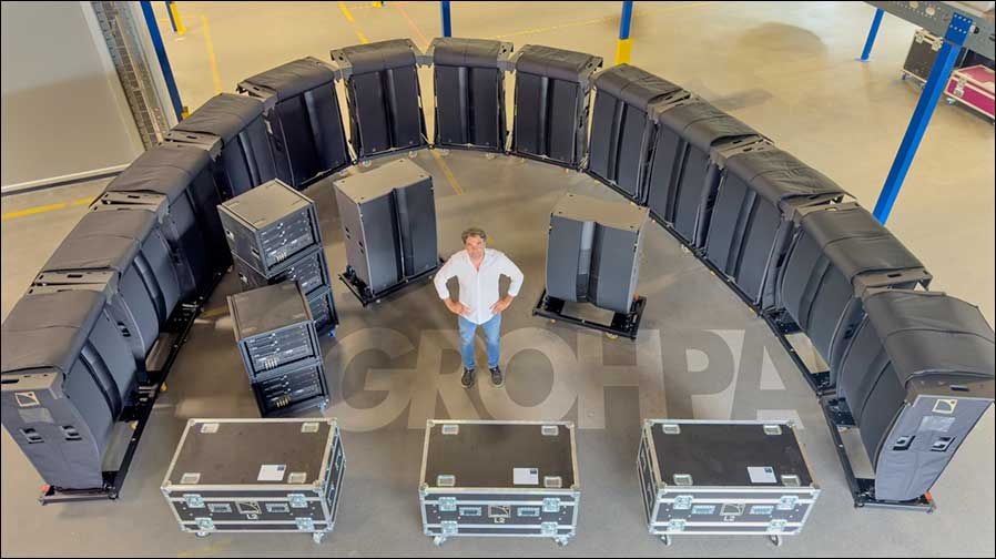 Das neue System von L-Acoustics mit Inhaber Jan Grohmann-Falke (Foto: Groh-P.A.)