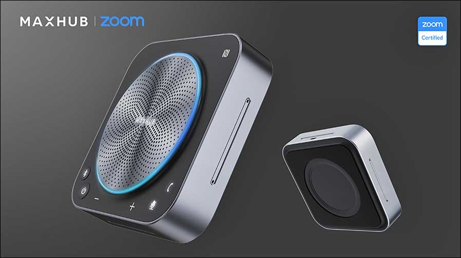 Jetzt mit Zoom-Zertifizierung: das Bluetooth Speakerphone UC BM 35 von MAXHUB (Fotos: MAXHUB).