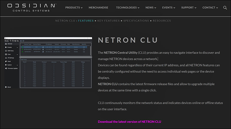 Steht zum Download bereit: NETRON CLU von Obsidian