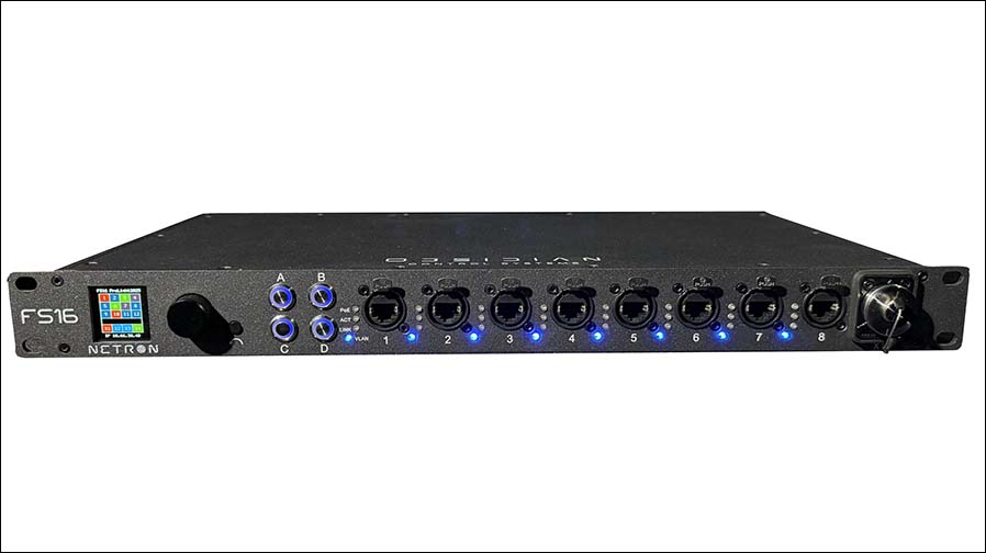 Obsidian Netron FS16: Netzwerk-Switch mit Glasfaser-Anschlüssen (Foto: Elation)