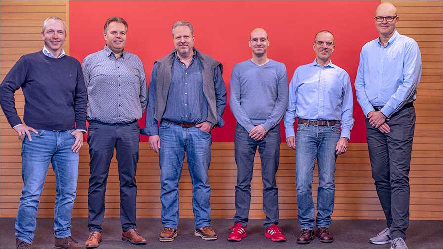 Die Führung von Riedel (von links): Lutz Rathmann, Rik Hoerée, Michael Martens, Thomas Riedel, Martin Berger und Frank Eischet