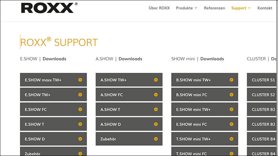 So geht Kundendienst: Update-Seite bei ROXX