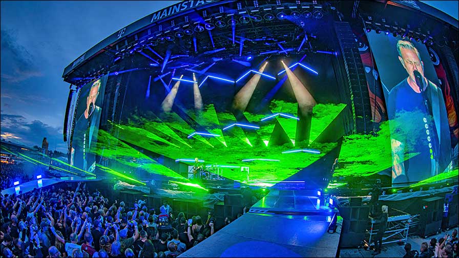 Metallica mit neuen LED-Wänden von Screen Visions in Hockenheim (Fotos: Ralph Larmann)