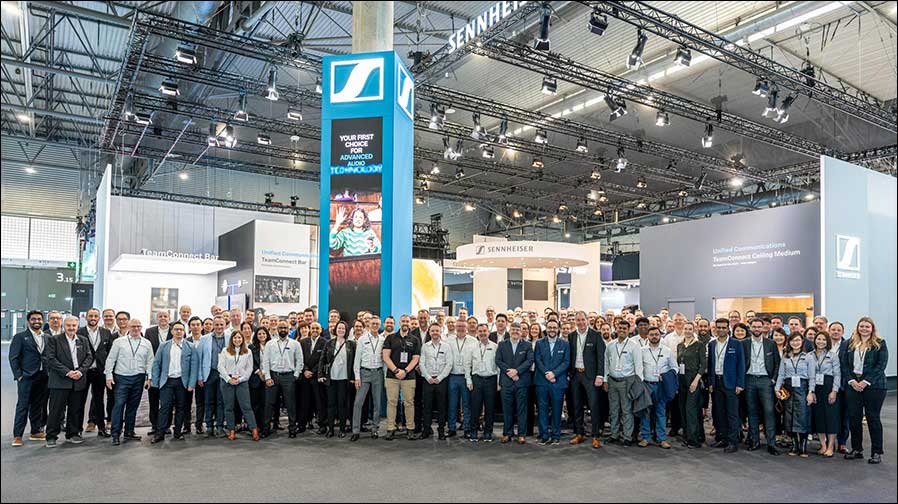 Das Messe-Team von Sennheiser auf der ISE (Fotos: Sennheiser)