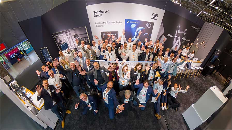 Die Sennheiser-Gruppe auf der IBC 2026 (Foto: Sennheiser)