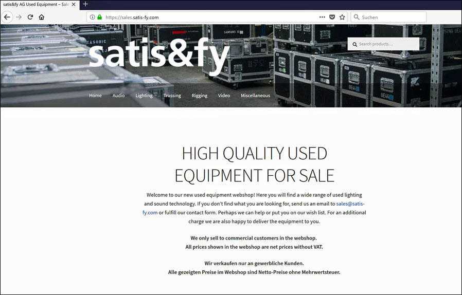 Der neue Webshop von satis&fy