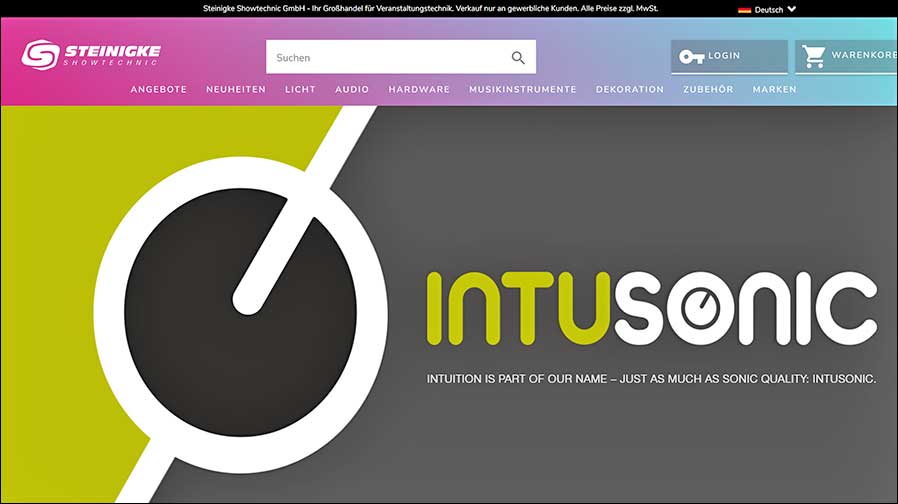 Jetzt bei Steinigke im Vertrieb: Audiotechnik von Intusonic.