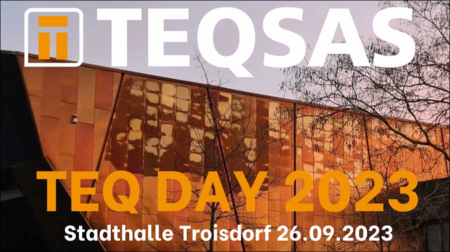 Auf nach Troisdorf: am 26. September zum TEQ DAY von TEQSAS (Grafik / Foto: TEQSAS)