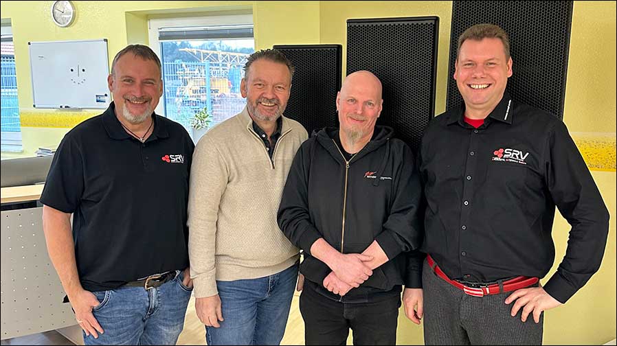 Jetzt arbeiten sie zusammen: (von links): Jürgen Bachthaler, Morten Egil Paulsen (Amas), Harald Hole (Amas) und Stefan Rast (Foto: Voice-Acoustic).