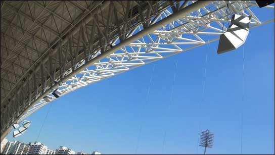 Beispiel für die Lautsprecheranlage im Namdong Stadion