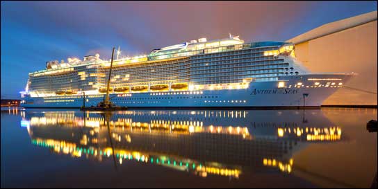 Die Anthem of the Seas, das baugleiche Schwesterschiff der Quantum of the Seas wird am 20. April in Southhampton getauft.