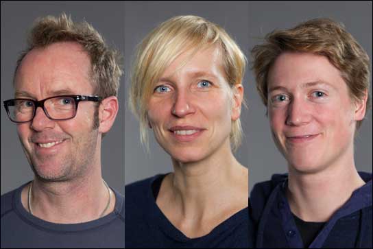 Neu im Kreativteam: Alto Mezger, Katja Soppe und Lars Zimmermann (von links).