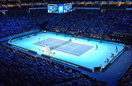 Barclays ATP World Tour Finals in die Londoner O2 Arena: alle Anzeigesysteme kommen von Creative Technology.