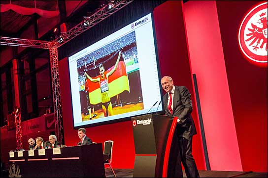 Die Eintracht Frankfurt baut auf Technik von satis&fy (Fotos: Arndt Götze).