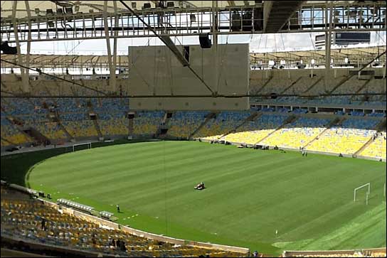 Das Maracana-Stadion in Rio während des Umbaus 2013.