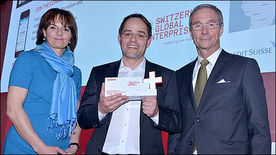 Ruth Metzler-Arnold (Präsidentin von S-GE), Simon Ackermann (VR Präsident Habegger), Daniel Küng (CEO S-GE).