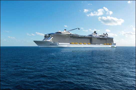 348 Meter lang und 41 m breit: die Anthem of the Seas