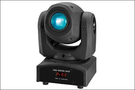 LED-Moving-Head im Mini-Format: der TWIST-1LED von IMG Stage Line.