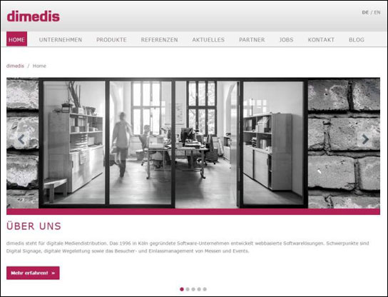 Jetzt responsiv und mit erweiterten Inhalten: Die neue Homepage von dimedis
