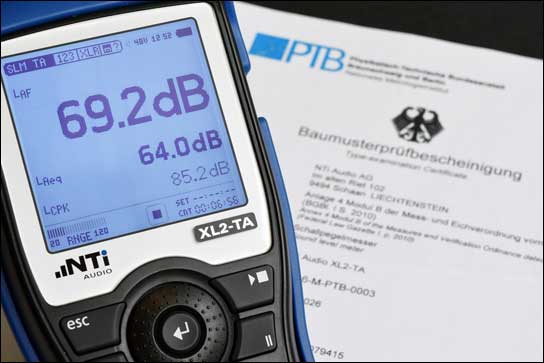 Neue PTB-zertifizierte Firmware V3.11: Schallpgegelmesser XL2-TA