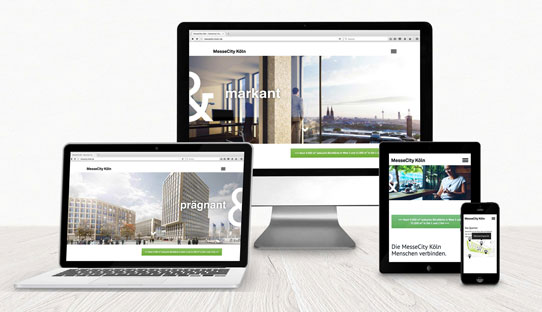 Mobile First: Website der MesseCity Köln mit "One Page Slider"
