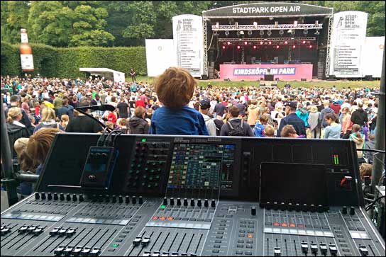 Stadtpark-Sommer in Hamburg: Yamaha am FoH.