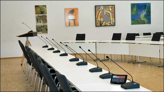 Im Meckenheimer Rathaus hilft das Quinta-System von beyerdynamic beim Regieren.