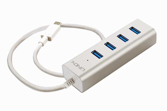 'USB 3.1 Typ C Notebook Hub 4 Port' (Art.-Nr. 43154) von Lindy