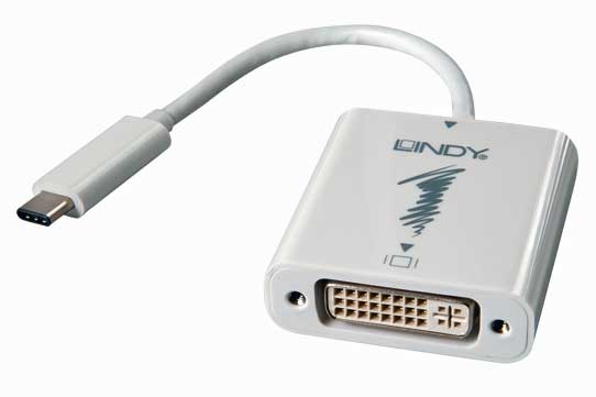 'USB 3.1 Typ C (ALT Mode) auf DVI-D Adapter' (Art.-Nr. 43191) von Lindy