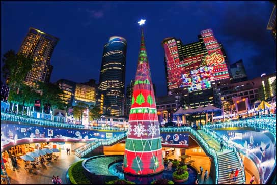 "Christmasland" in Neu-Taipeh: Projektion im großen Stil